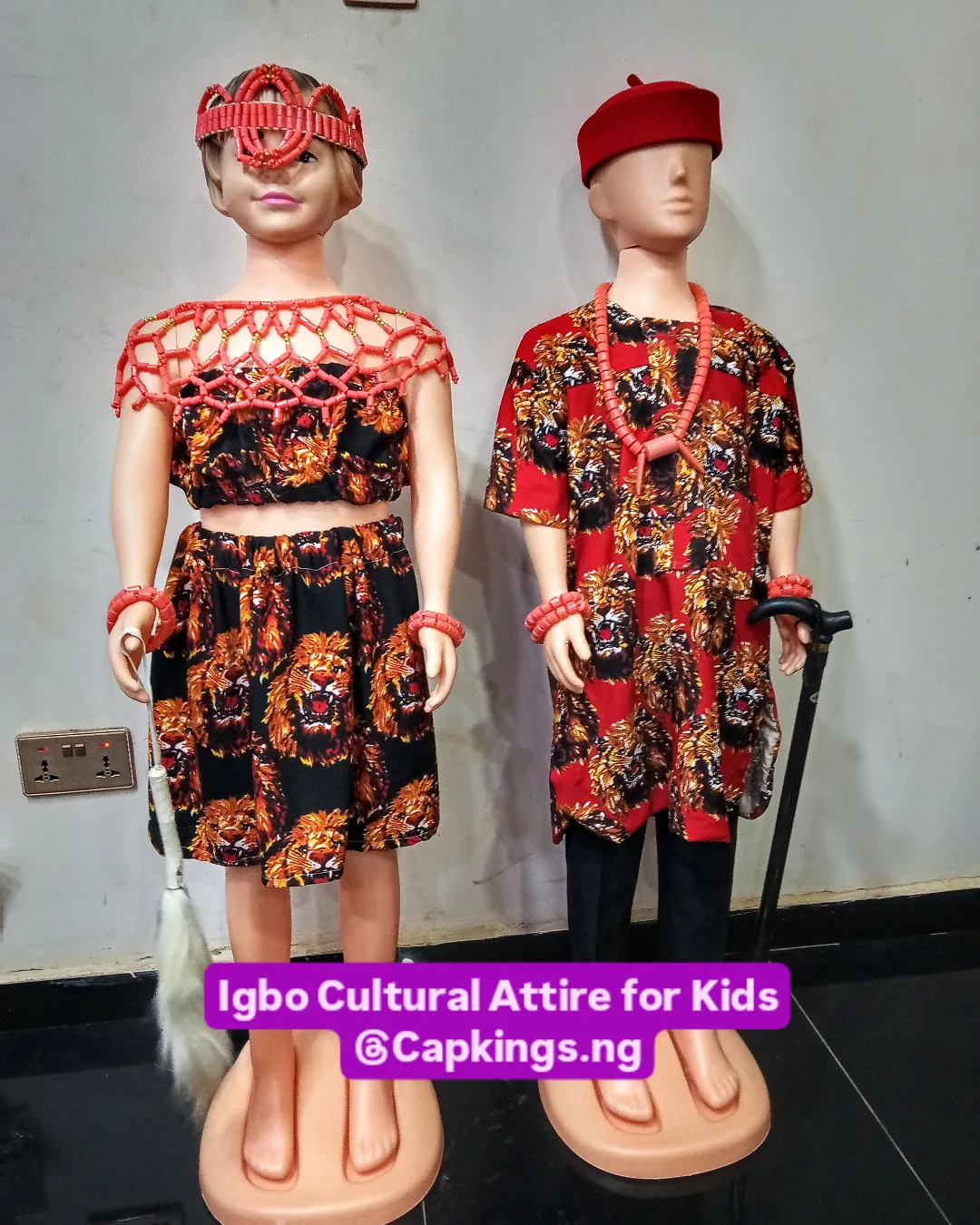 Isiagu Igbo Traditional Attire for boys and girls cultural day in school.If you need igbo tradi